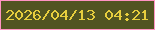 文字の大きさ：4、枠の色：ff93c2、背景の色：515421、文字の色：e7ce3e 無料ブログパーツのブログ時計