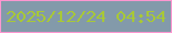 文字の大きさ：3、枠の色：ff96d0、背景の色：839aaa、文字の色：a8c837 無料ブログパーツのブログ時計