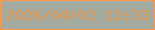 文字の大きさ：3、枠の色：ff9947、背景の色：a4aca2、文字の色：e2964f 無料ブログパーツのブログ時計