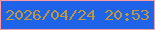 文字の大きさ：3、枠の色：ff9ba5、背景の色：1f63e8、文字の色：bc973e 無料ブログパーツのブログ時計