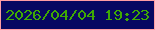 文字の大きさ：2、枠の色：ff9da3、背景の色：070861、文字の色：3fa803 無料ブログパーツのブログ時計