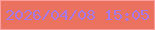 文字の大きさ：4、枠の色：ff9e9f、背景の色：eb725e、文字の色：a678e6 無料ブログパーツのブログ時計