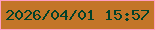 文字の大きさ：3、枠の色：ff9ec2、背景の色：c37528、文字の色：00412a 無料ブログパーツのブログ時計