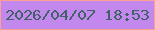 文字の大きさ：4、枠の色：ff9f90、背景の色：c288ed、文字の色：426167 無料ブログパーツのブログ時計