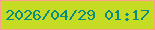 文字の大きさ：4、枠の色：ffa18f、背景の色：c6db24、文字の色：0a8b81 無料ブログパーツのブログ時計