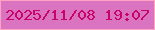 文字の大きさ：3、枠の色：ffa3c3、背景の色：db74c0、文字の色：c80469 無料ブログパーツのブログ時計