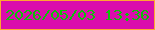 文字の大きさ：5、枠の色：ffa630、背景の色：da0dac、文字の色：0cc00b 無料ブログパーツのブログ時計