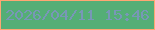 文字の大きさ：3、枠の色：ffa673、背景の色：54ae76、文字の色：7897b7 無料ブログパーツのブログ時計