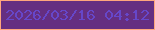 文字の大きさ：3、枠の色：ffa67d、背景の色：652e81、文字の色：6647c9 無料ブログパーツのブログ時計