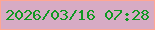 文字の大きさ：2、枠の色：ffa693、背景の色：d7abc4、文字の色：109822 無料ブログパーツのブログ時計