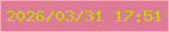 文字の大きさ：3、枠の色：ffa7ba、背景の色：dd7a96、文字の色：c1d800 無料ブログパーツのブログ時計
