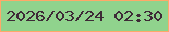 文字の大きさ：1、枠の色：ffa869、背景の色：90d38d、文字の色：3e2b37 無料ブログパーツのブログ時計