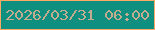 文字の大きさ：1、枠の色：ffa967、背景の色：0f8f7f、文字の色：c2ac90 無料ブログパーツのブログ時計