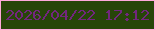 文字の大きさ：3、枠の色：ffa9db、背景の色：274509、文字の色：72267e 無料ブログパーツのブログ時計