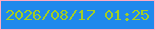 文字の大きさ：2、枠の色：ffabc4、背景の色：1f89ec、文字の色：a2ce24 無料ブログパーツのブログ時計