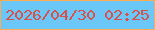 文字の大きさ：1、枠の色：ffac50、背景の色：6bc7f7、文字の色：d6514a 無料ブログパーツのブログ時計