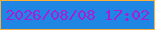 文字の大きさ：4、枠の色：ffae36、背景の色：2086e4、文字の色：a61ed5 無料ブログパーツのブログ時計
