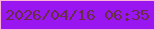 文字の大きさ：1、枠の色：ffb2d9、背景の色：9a16f1、文字の色：682d45 無料ブログパーツのブログ時計