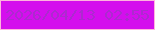 文字の大きさ：2、枠の色：ffb3de、背景の色：d40fed、文字の色：ac2acf 無料ブログパーツのブログ時計