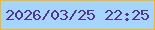 文字の大きさ：4、枠の色：ffb40f、背景の色：a5d5fc、文字の色：523488 無料ブログパーツのブログ時計