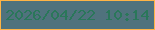 文字の大きさ：4、枠の色：ffb446、背景の色：50727d、文字の色：2a775a 無料ブログパーツのブログ時計