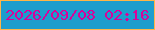 文字の大きさ：4、枠の色：ffb547、背景の色：1d9dcd、文字の色：d8029b 無料ブログパーツのブログ時計