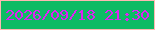 文字の大きさ：5、枠の色：ffb8b2、背景の色：0ebb64、文字の色：df22f3 無料ブログパーツのブログ時計