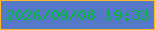 文字の大きさ：2、枠の色：ffb925、背景の色：5578c9、文字の色：02b835 無料ブログパーツのブログ時計
