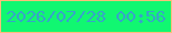 文字の大きさ：5、枠の色：ffbd7a、背景の色：11f771、文字の色：37a4c9 無料ブログパーツのブログ時計