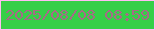 文字の大きさ：5、枠の色：ffbdf4、背景の色：35cf48、文字の色：a76a87 無料ブログパーツのブログ時計