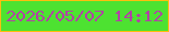 文字の大きさ：1、枠の色：ffbe0f、背景の色：4de231、文字の色：b143a5 無料ブログパーツのブログ時計