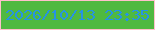 文字の大きさ：1、枠の色：ffc0cc、背景の色：4fb941、文字の色：2693e3 無料ブログパーツのブログ時計