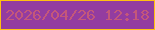 文字の大きさ：4、枠の色：ffc111、背景の色：933ca0、文字の色：c4577a 無料ブログパーツのブログ時計