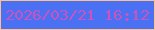文字の大きさ：5、枠の色：ffc187、背景の色：4a71f4、文字の色：c954be 無料ブログパーツのブログ時計