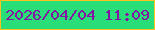 文字の大きさ：4、枠の色：ffc31d、背景の色：29dd78、文字の色：8415a4 無料ブログパーツのブログ時計