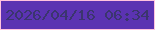 文字の大きさ：1、枠の色：ffc3df、背景の色：5b33b2、文字の色：3b356e 無料ブログパーツのブログ時計