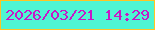 文字の大きさ：5、枠の色：ffc422、背景の色：4ef5d2、文字の色：c816c7 無料ブログパーツのブログ時計
