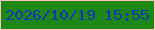 文字の大きさ：5、枠の色：ffc4be、背景の色：1d8813、文字の色：1437b8 無料ブログパーツのブログ時計