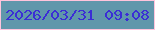 文字の大きさ：4、枠の色：ffc4dc、背景の色：6097ab、文字の色：3b2dd5 無料ブログパーツのブログ時計