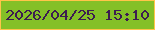 文字の大きさ：1、枠の色：ffc549、背景の色：84c027、文字の色：3c1c50 無料ブログパーツのブログ時計