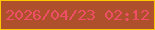 文字の大きさ：1、枠の色：ffc802、背景の色：af502d、文字の色：ef4e67 無料ブログパーツのブログ時計