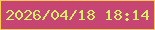 文字の大きさ：2、枠の色：ffc955、背景の色：c74573、文字の色：d6f166 無料ブログパーツのブログ時計