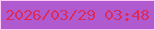 文字の大きさ：1、枠の色：ffc9f8、背景の色：af5bcf、文字の色：db2b5a 無料ブログパーツのブログ時計