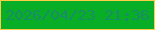 文字の大きさ：5、枠の色：ffcc45、背景の色：07ae26、文字の色：188d68 無料ブログパーツのブログ時計