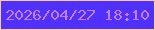 文字の大きさ：3、枠の色：ffcc90、背景の色：5030fb、文字の色：c37eeb 無料ブログパーツのブログ時計