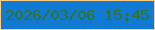 文字の大きさ：3、枠の色：ffcd83、背景の色：117ad2、文字の色：327128 無料ブログパーツのブログ時計
