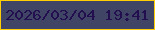 文字の大きさ：2、枠の色：ffce04、背景の色：404566、文字の色：230e50 無料ブログパーツのブログ時計
