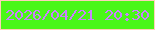 文字の大きさ：4、枠の色：ffd0b9、背景の色：4af718、文字の色：ca81fe 無料ブログパーツのブログ時計