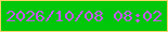 文字の大きさ：5、枠の色：ffd364、背景の色：00c70a、文字の色：c659ef 無料ブログパーツのブログ時計