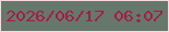 文字の大きさ：3、枠の色：ffd5e0、背景の色：667869、文字の色：a31c4a 無料ブログパーツのブログ時計